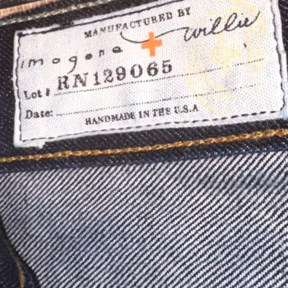 imogene + willie Blue Straight Button Fly Selvedge Jeans 27 x 33 - Picture 3 of 9